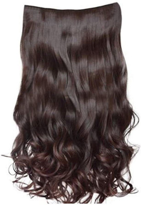 VIVIAN Beautiful Look Premuim Brown Wavy 5 Clip In Hair Extension