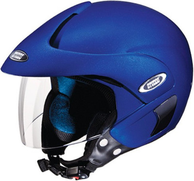 STUDDS Marshall Sports Open Face Helmet Motorsports Helmet(Flame Blue)