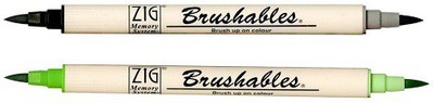 Zig MEMORY SYSTEM BRUSHABLES PURE BLACK & SPRING GREEN PACK OF 2(Set of 2, PURE BLACK, SPRING GREEN)