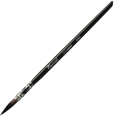 SENNELIER SoftAqua Kazan Pointed Synthetic Watercolour Quill Mop Brush (Mini), Size - 4(Set of 1, Black)