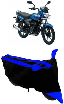 ABORDABLE Two Wheeler Cover for Bajaj(Platina 100 DTS-i, Blue, Black)