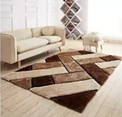 shopgallery Multicolor Polyester Carpet(4 ft,  X 6 ft, Rectangle)