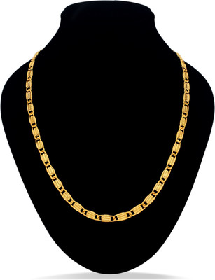 Thrillz Fancy Fisher With Cutwork Design Micro Men & Boys Gold-plated Plated Brass Chain