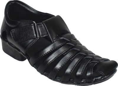 IndiForce Men Black Sandals