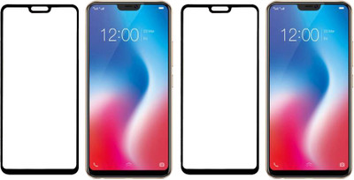 HOBBYTRONICS Edge To Edge Tempered Glass for Vivo V9(Pack of 2)