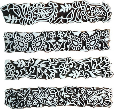 skart wooden printing block stamp224 Printing Blocks(Pack of 4)