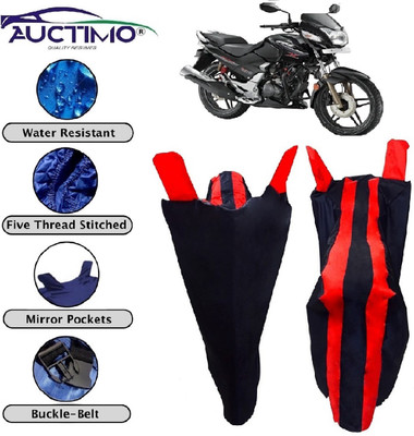 AUCTIMO Two Wheeler Cover for Honda(CBZ Extreme, Red, Black)