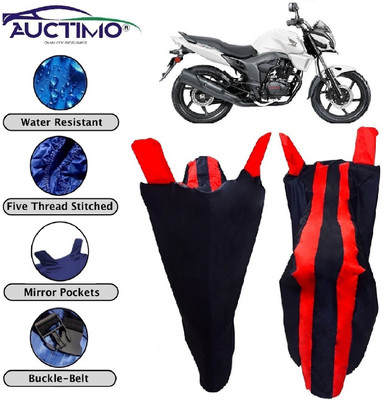 AUCTIMO Two Wheeler Cover for Honda(CB Trigger, Red, Black)