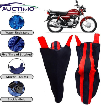 AUCTIMO Two Wheeler Cover for Hero(CD Dawn, Red, Black)