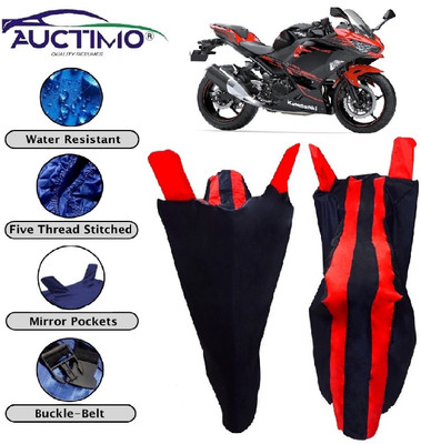 AUCTIMO Two Wheeler Cover for Kawasaki(Ninja 250, Red, Blue)