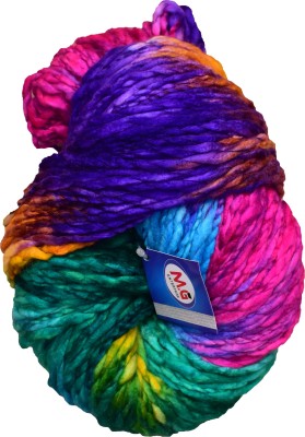 M.G Enterprise Knitting Yarn Sumo Knitting Yarn Thick Chunky Wool, Extra Soft Thick Rainbow 400 gm Best Used with Knitting Needles, Crochet Needles Wool Yarn for Knitting.