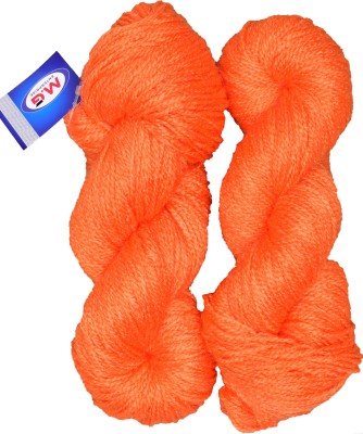 M.G Enterprise Rabit Excel Orange (400 gm) Wool Hank Hand knitting wool / Art Craft soft fingering crochet hook yarn, needle knitting yarn thread dyed