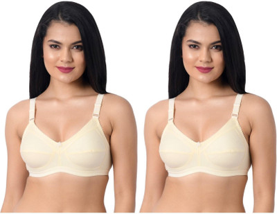 INNER TOUCH Broad Strap Bra Women Full Coverage Non Padded Bra(Beige)