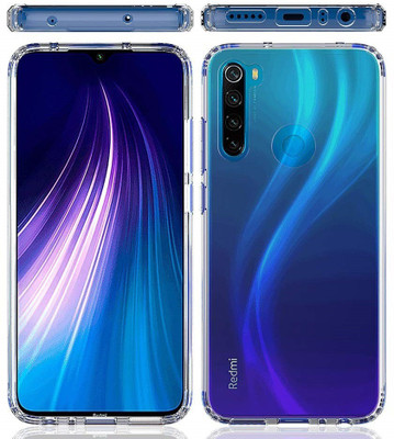 Phone Back Cover Bumper Case for Redmi Note 8, Xiaomi Mi Redmi Note 8, Xiaomi Note 8, Mi Note 8(Transparent, White, Grip Case, Pack of: 1)