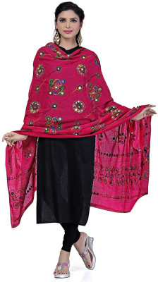 pk hub Cotton Blend Embroidered Women Dupatta