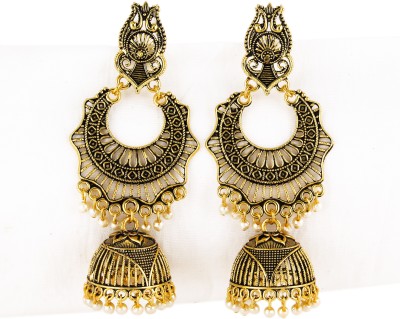 Thrillz Unique Bridal Wedding Traditional Design For Women & Girls Alloy Jhumki Earring