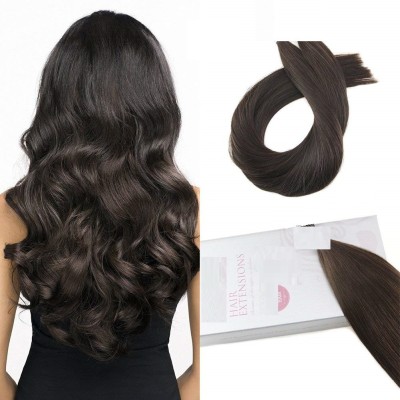 D-DIVINE Beautiful Looks Prwmium Quality Brown Wavy 5 Clip In Hair Extension