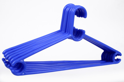 kdtraders _kdt83 Plastic Shirt Pack of 6 Hangers For  Shirt(Blue)