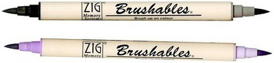 Zig MEMORY SYSTEM BRUSHABLES PURE BLACK & HYACINTH PACK OF 2(Set of 2, PURE BLACK, HYACINTH)