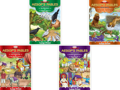 Aesop's Fables With Moral Set Of 4(Paperback, Alka)