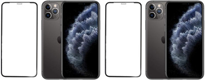 HOBBYTRONICS Edge To Edge Tempered Glass for Apple iPhone 11 Pro(Pack of 2)