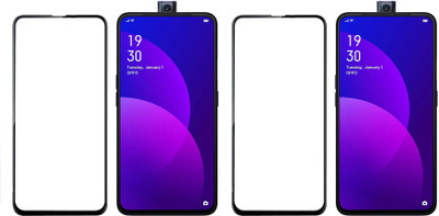 HOBBYTRONICS Edge To Edge Tempered Glass for Oppo F11 Pro(Pack of 2)
