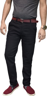 IndiForce Regular Fit Men Black Trousers