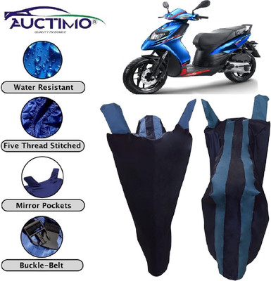 AUCTIMO Two Wheeler Cover for Aprilia(SR 125, Blue)