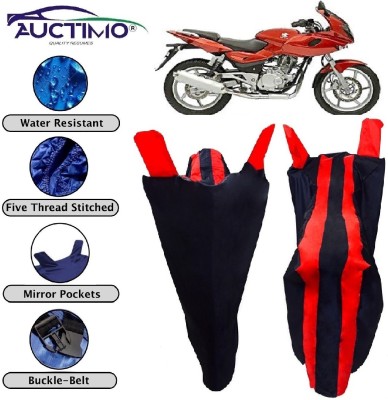 AUCTIMO Two Wheeler Cover for Bajaj(Pulsar 220 DTS-i, Multicolor)