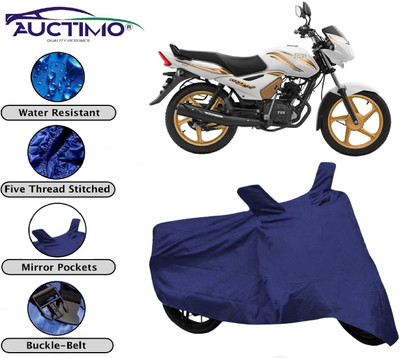 AUCTIMO Two Wheeler Cover for TVS(Star Sport, Blue)