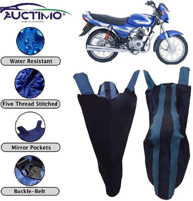 AUCTIMO Two Wheeler Cover for Bajaj(CT100, Blue)