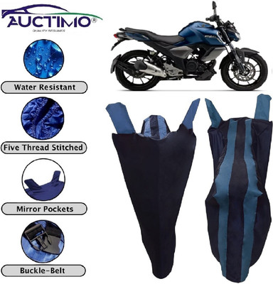 AUCTIMO Two Wheeler Cover for Yamaha(FZ S V3.0 FI, Blue)