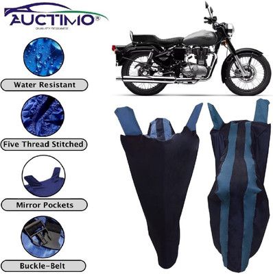 AUCTIMO Two Wheeler Cover for Royal Enfield(Bullet 350, Blue)