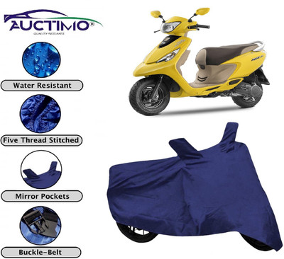 AUCTIMO Two Wheeler Cover for TVS(Zest, Blue)