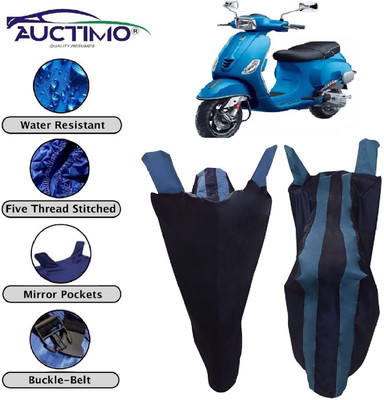 AUCTIMO Two Wheeler Cover for Piaggio(Vespa SXL, Blue)