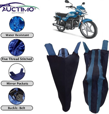 AUCTIMO Two Wheeler Cover for Hero(HF Deluxe, Blue)