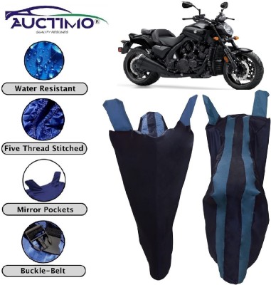 AUCTIMO Two Wheeler Cover for Yamaha(VMAX, Blue)