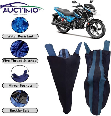 AUCTIMO Two Wheeler Cover for Hero(Glamour i3s, Blue)