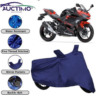 AUCTIMO Two Wheeler Cover for Kawasaki(Ninja 250, Blue)