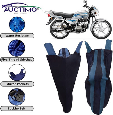 AUCTIMO Two Wheeler Cover for Hero(Splendor, Blue)