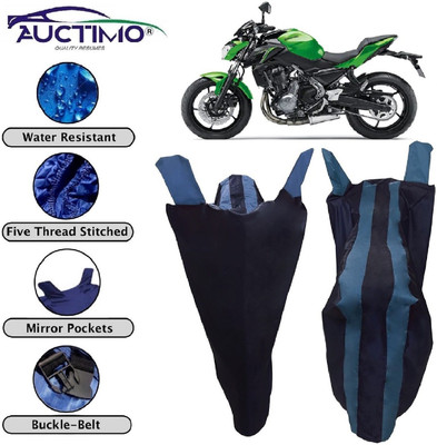 AUCTIMO Two Wheeler Cover for Kawasaki(Z250, Blue)