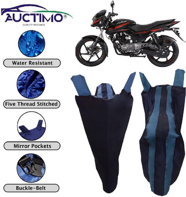 AUCTIMO Two Wheeler Cover for Bajaj(Pulsar 150, Blue)