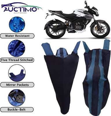 AUCTIMO Two Wheeler Cover for Bajaj(Pulsar 200 NS DTS-i, Blue)