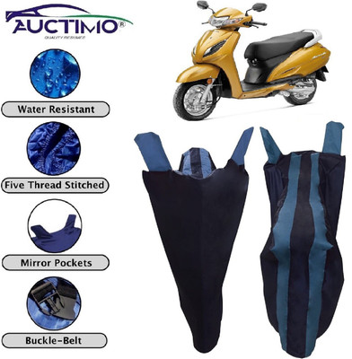 AUCTIMO Two Wheeler Cover for Honda(Activa 4G, Blue)