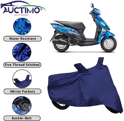 AUCTIMO Two Wheeler Cover for Suzuki(Let's, Blue)