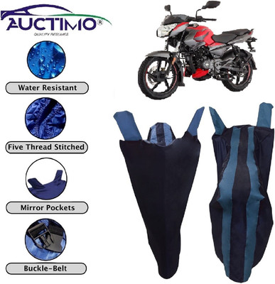 AUCTIMO Two Wheeler Cover for Bajaj(Pulsar 135 LS DTS-i, Blue)