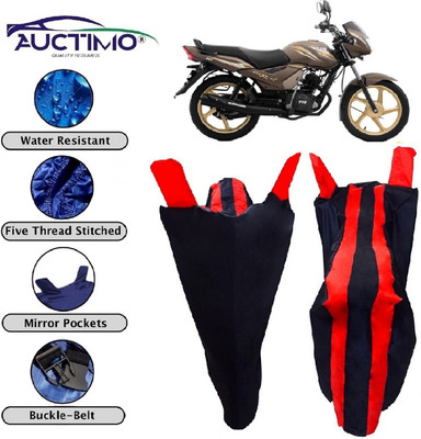 AUCTIMO Two Wheeler Cover for TVS(Star City, Blue, Red)