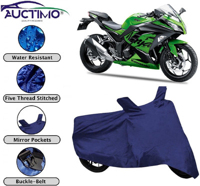 AUCTIMO Two Wheeler Cover for Kawasaki(Ninja 300, Blue)