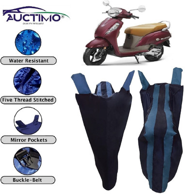 AUCTIMO Two Wheeler Cover for Suzuki(Access, Blue)