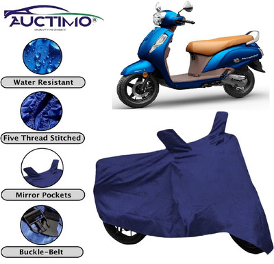 AUCTIMO Two Wheeler Cover for Suzuki(New Access 125, Blue)